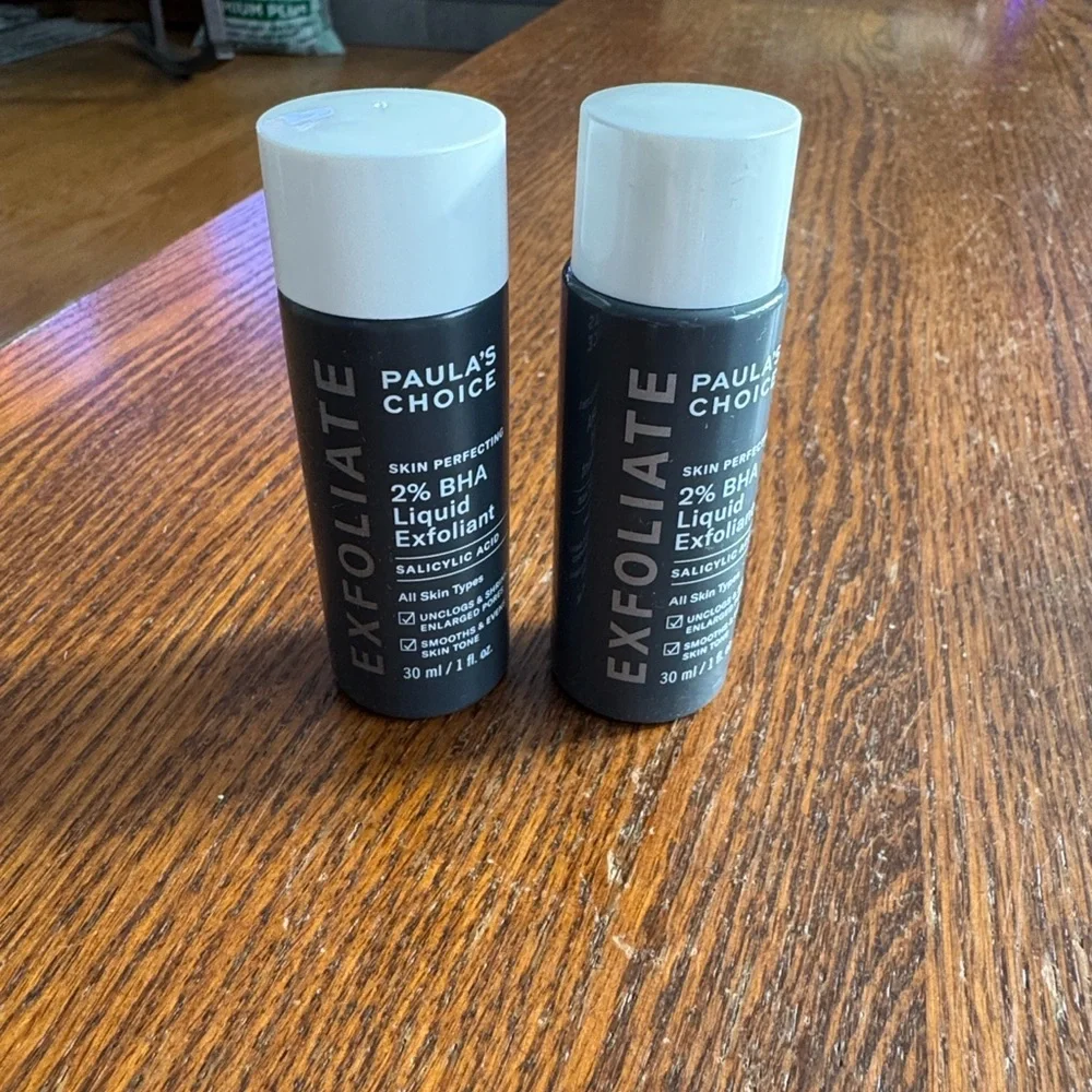 Two bottles of Paula’s Choice exfoliant